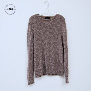 Lanai Collection 100% Cashmere Crewneck Sweater Brown Tan Men L